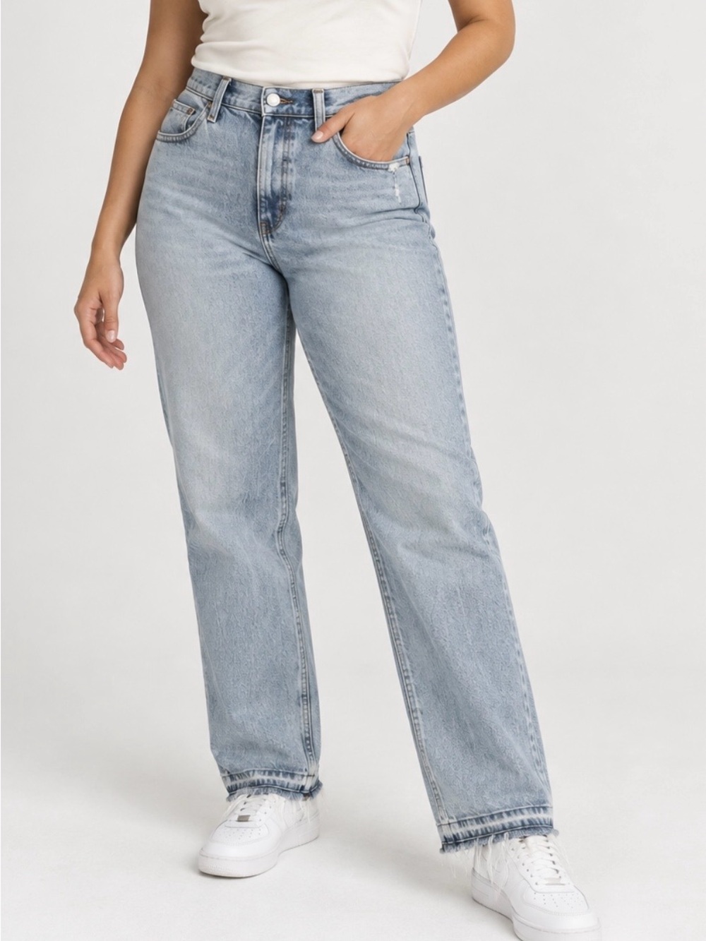 Abercrombie & Fitch Women’s 28/6 9s Curve Love Ultra High Rise Raw Hem